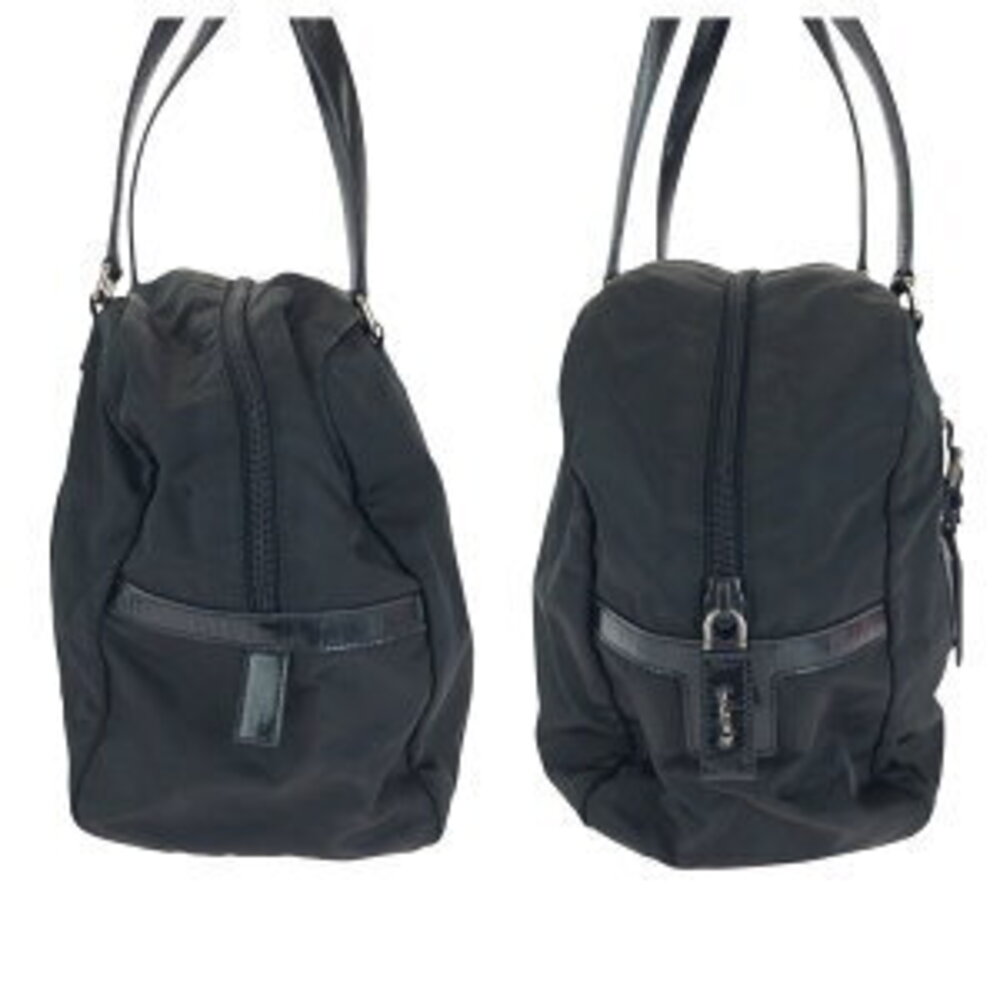 Prada nylon logo shoulder black Tessuto bag Boston - Picture 8 of 10